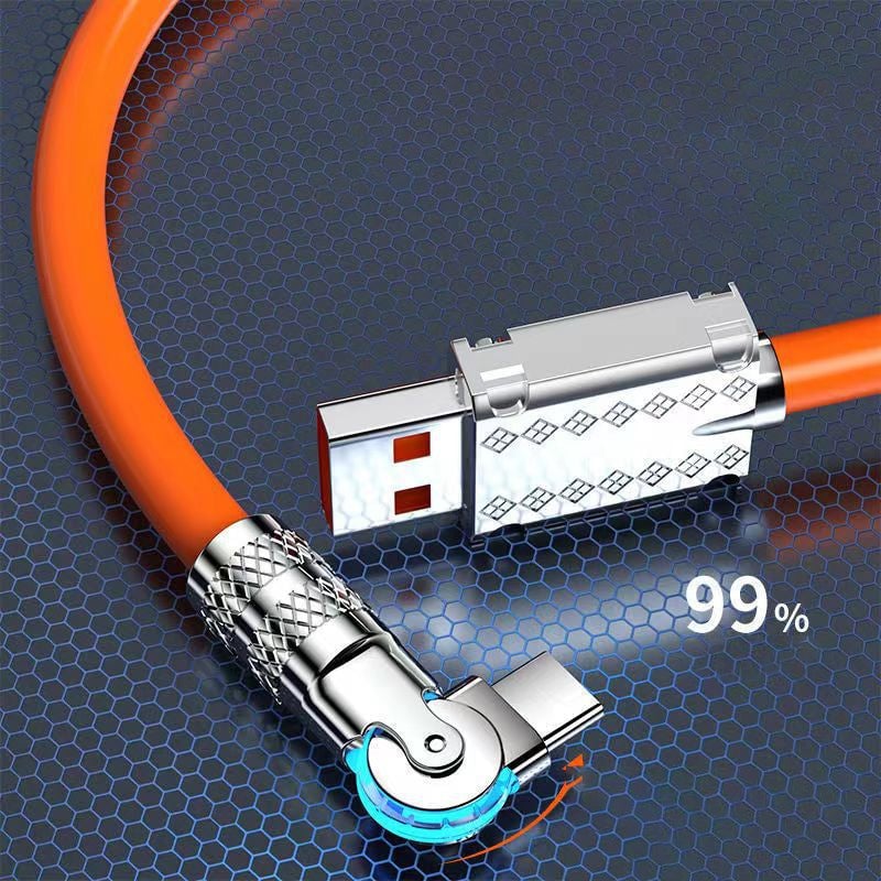 180° Rotating 3-in-1 120W Fast Charging Data Cable