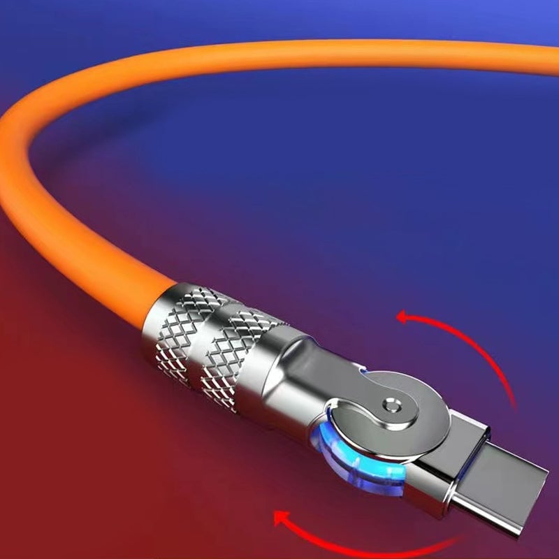 180° Rotating 3-in-1 120W Fast Charging Data Cable