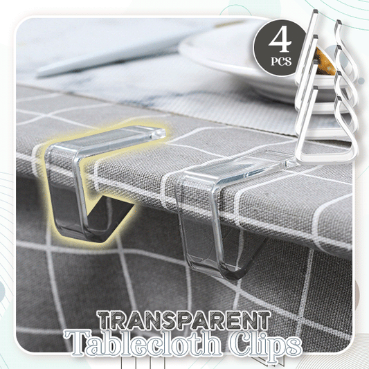 Easy-Fix Transparent Tablecloth Clips（4pcs）