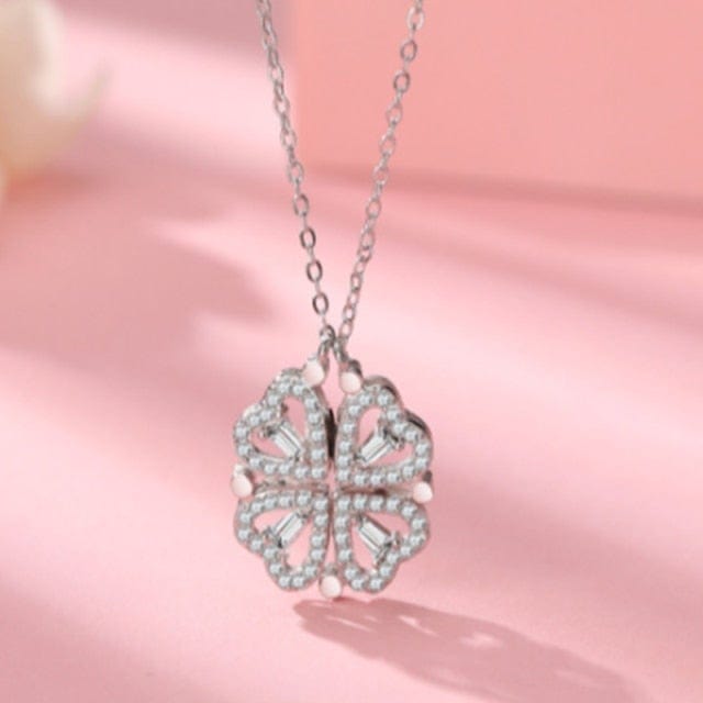 Four-leaf Clover Sweet Heart Necklace
