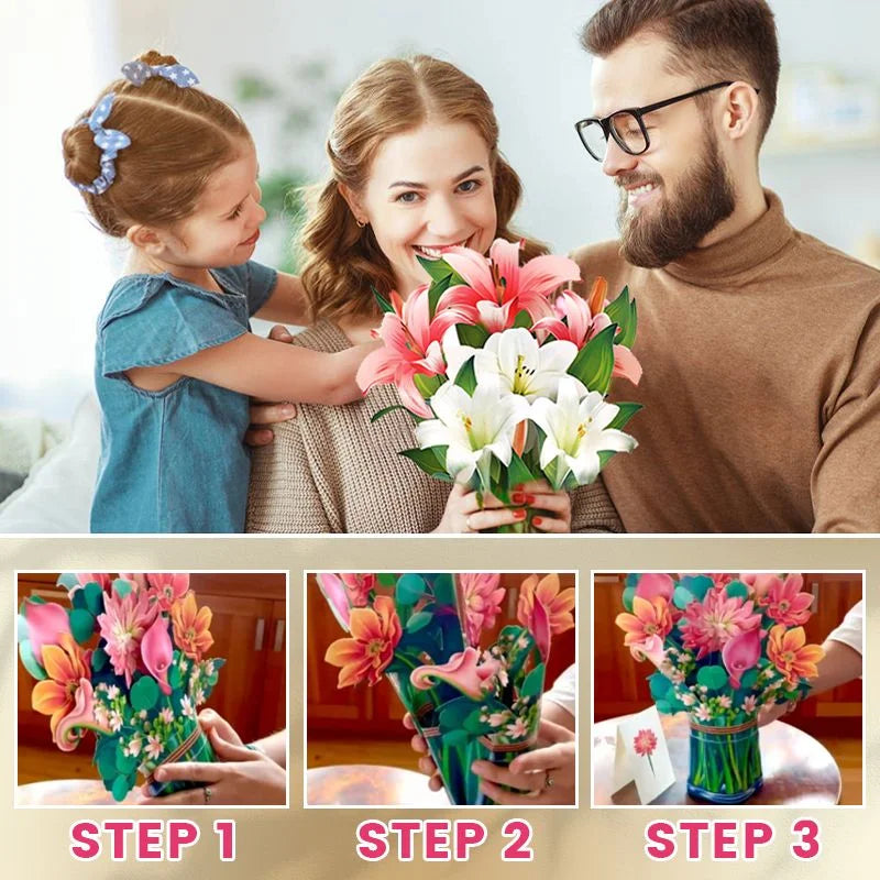 Pop-up Flower Bouquet Greeting Cards