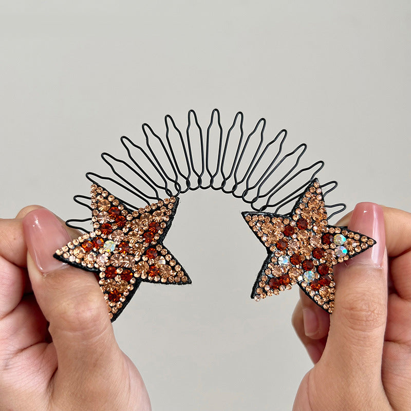 Rhinestone Star Broken Hair Comb