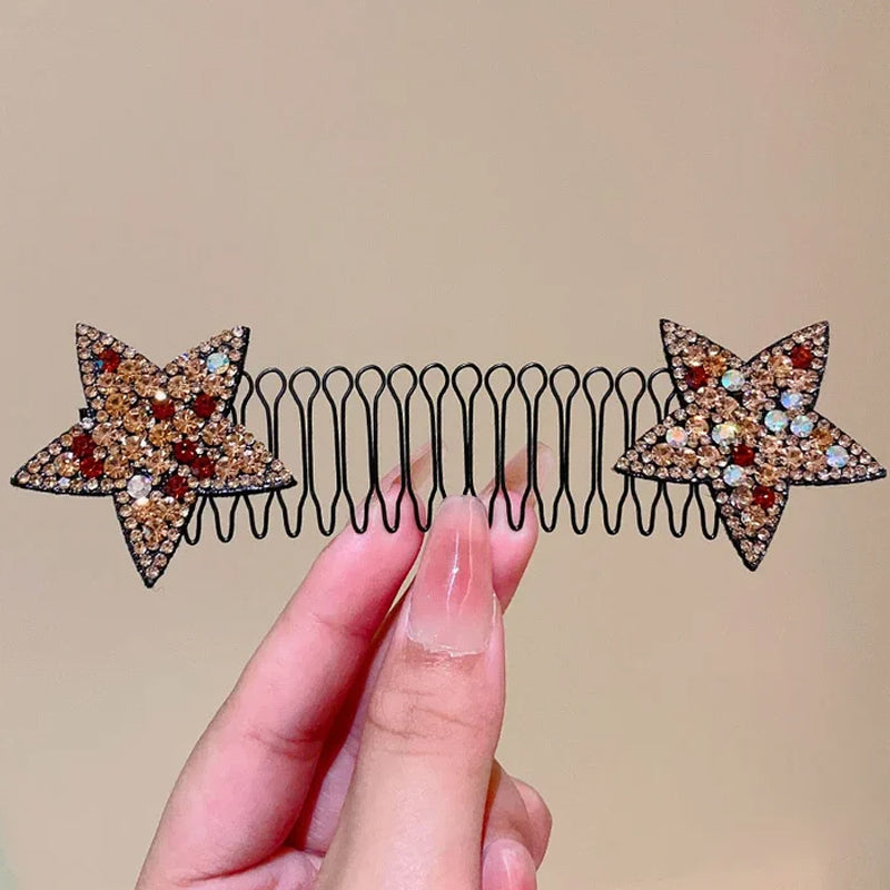 Rhinestone Star Broken Hair Comb