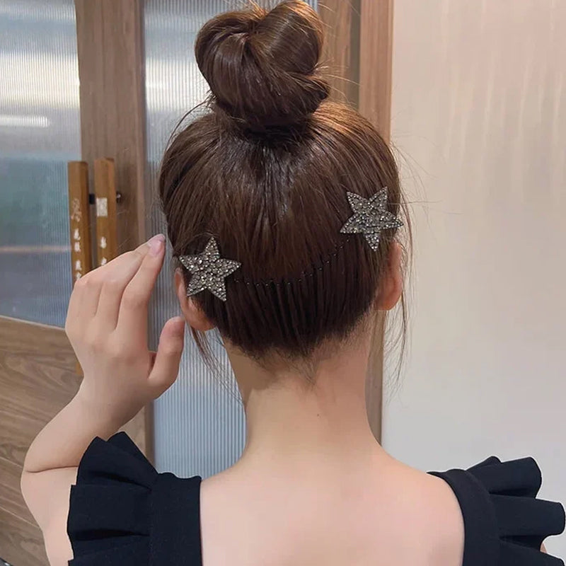 Rhinestone Star Broken Hair Comb