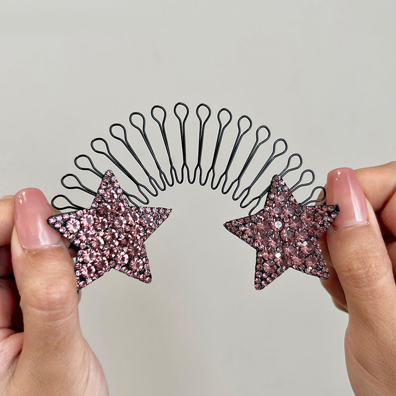 Rhinestone Star Broken Hair Comb