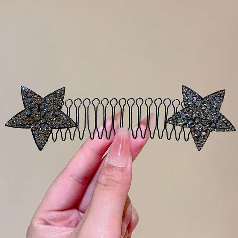 Rhinestone Star Broken Hair Comb