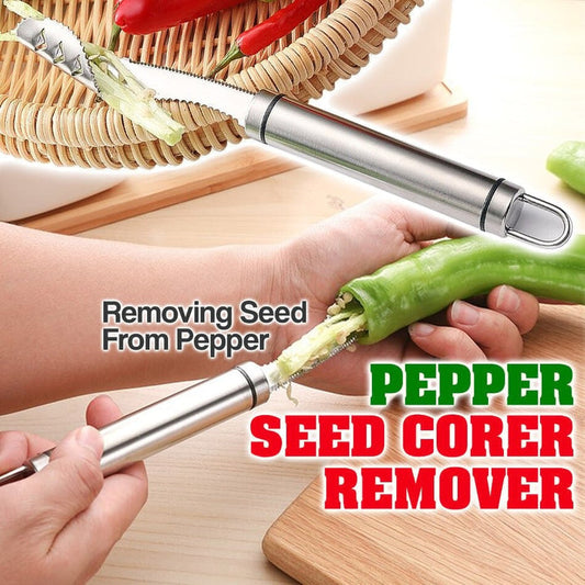 Stainless Steel Pepper Seed Corer Remover