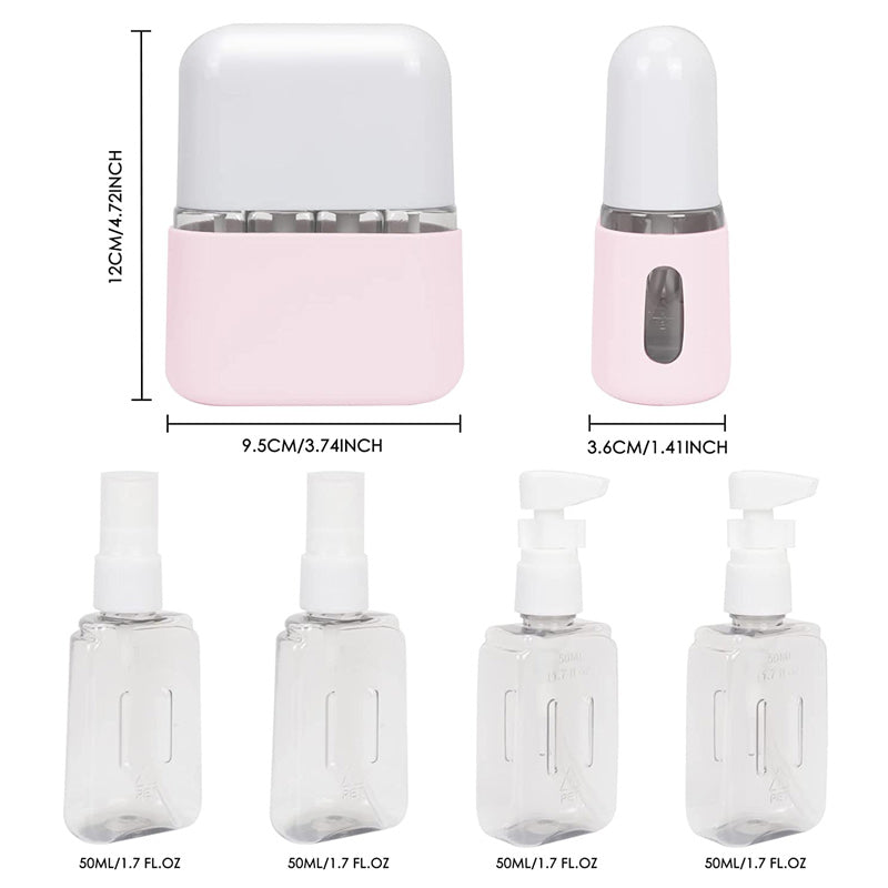 Portable Travel Bottle Set With Shampoo Dispenser