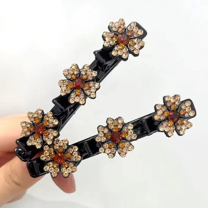 Fashion Flower Braided Hair Clips