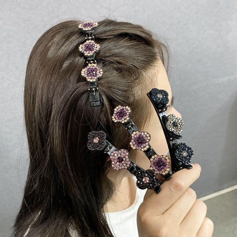 Fashion Flower Braided Hair Clips