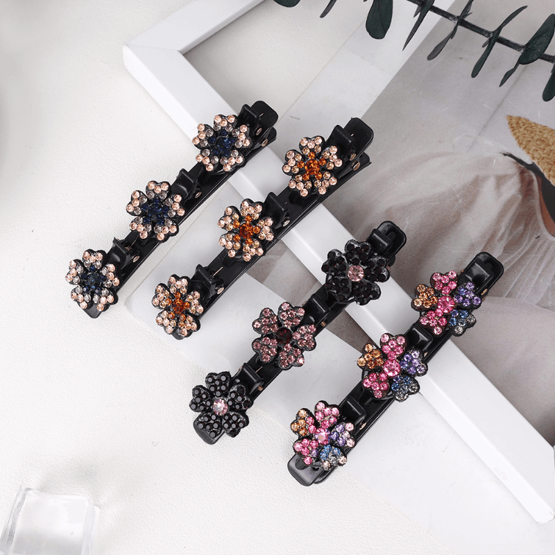 Fashion Flower Braided Hair Clips