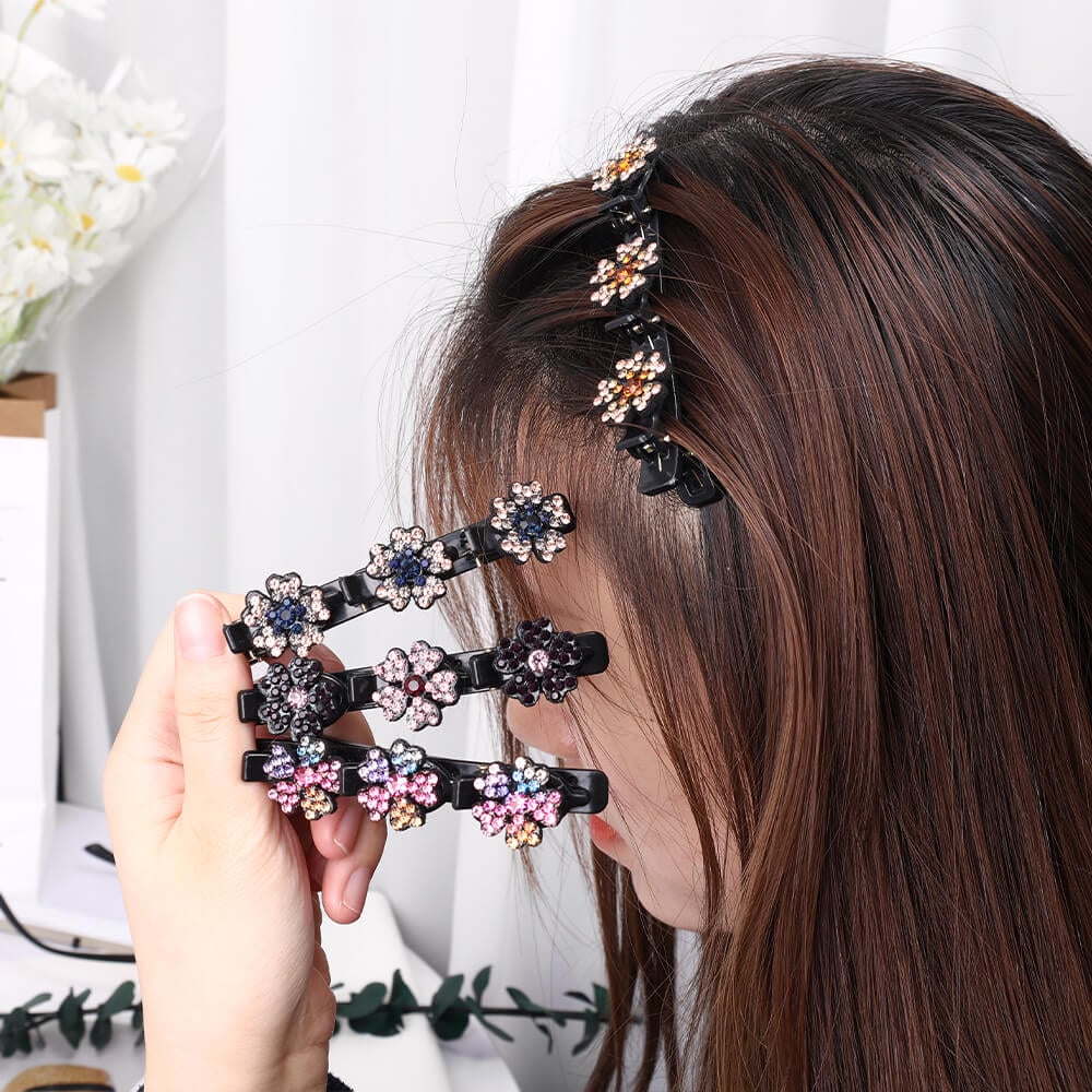 Fashion Flower Braided Hair Clips