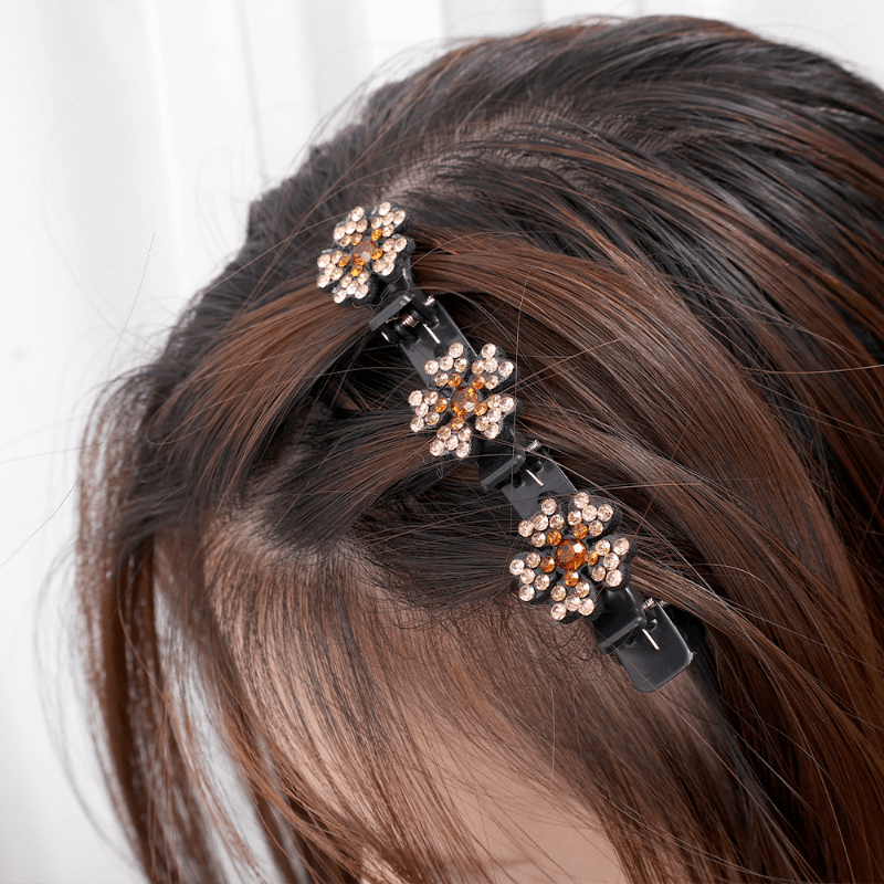 Fashion Flower Braided Hair Clips