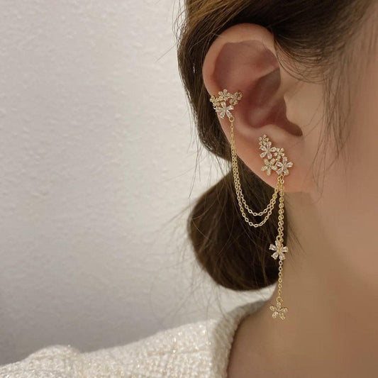 Crystal Flower Fashion Elegant Earrings