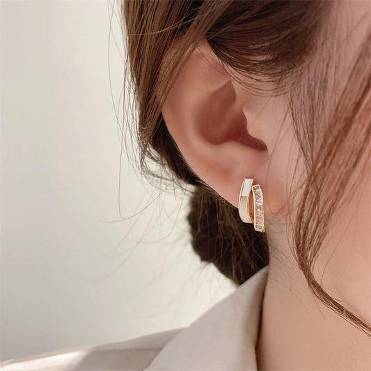 Shell Double-Layer Earrings