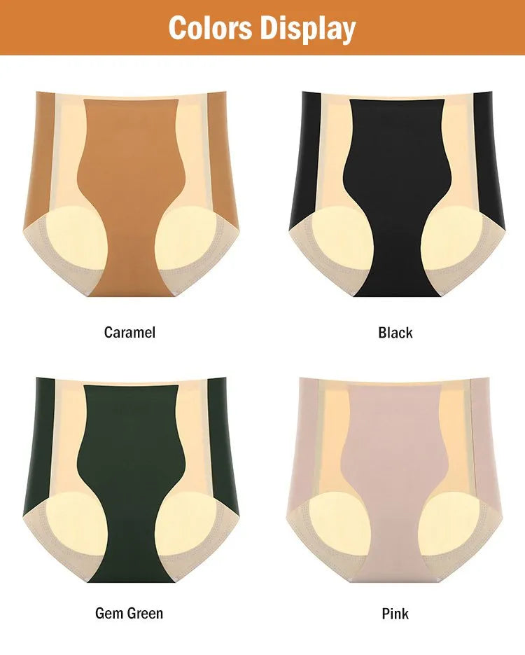 Color-block Hip-lifting Seamless Waist Control Pants