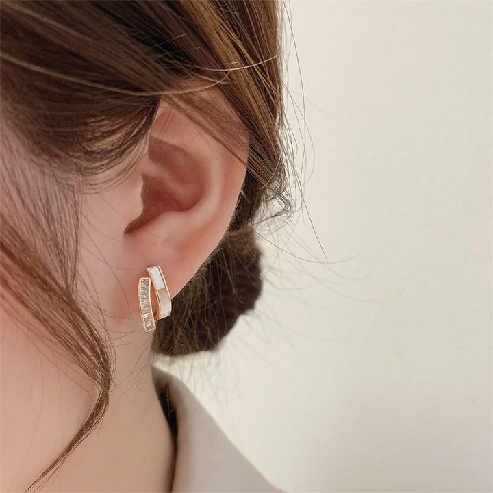 Shell Double-Layer Earrings